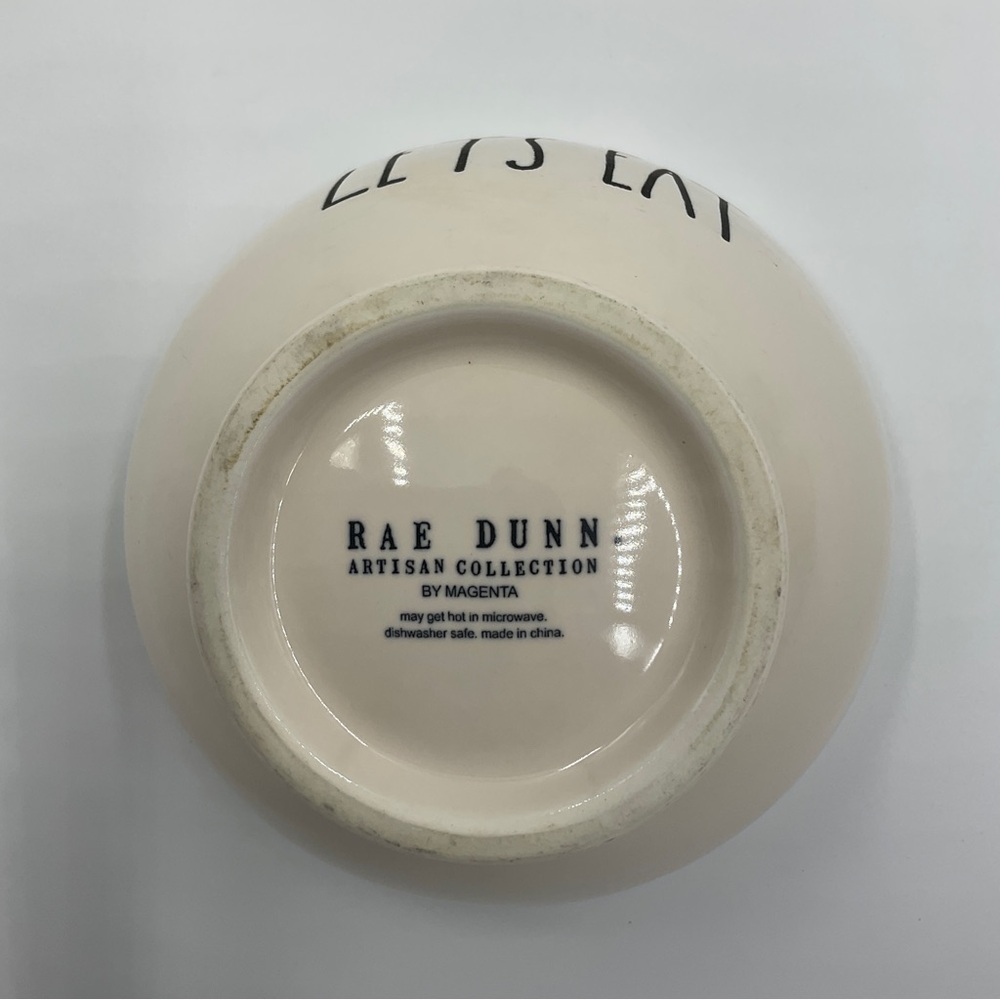 NWOT Rae Dunn by Magenta LET’S EAT Bowl for Cereal Ice Cream Soup or Snacks - Picture 10 of 14